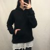 Mikina se spodničkou dlouhý rukáv dámská (S/M ONE SIZE) ITALSKá MÓDA IM921002/DR (Velikost S/M/L, Barva tmavě béžová)