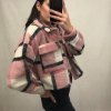 Kabát krátky dlouhý rukáv dámský (S/L ONE SIZE) ITALSKÁ MÓDA IMM21754/DR (Velikost S/M/L, Barva hnědá)