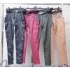 Kalhoty elegantní koženkové dlouhé dámské (S-XL) ITALSKÁ MÓDA IMWD211125/DR (Velikost XL, Barva Černá)