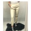 Kalhoty elegantní dlouhé koženkové dámské (S-XL) ITALSKÁ MÓDA IMWD21688/DR (Velikost XL, Barva Černá)