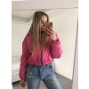 Bunda prošívaná podzimní koženková dámská (S/M ONE SIZE) ITALSKÁ MÓDA IMM21366/DR (Velikost S/M/L, Barva růžová)