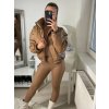 Bunda prošívaná podzimní koženková dámská (S/M ONE SIZE) ITALSKÁ MÓDA IMM21366/DR (Velikost S/M/L, Barva růžová)