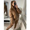 Bunda prošívaná podzimní koženková dámská (S/M ONE SIZE) ITALSKÁ MÓDA IMM21366/DR (Velikost S/M/L, Barva růžová)