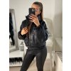 Bunda prošívaná podzimní koženková dámská (S/M ONE SIZE) ITALSKÁ MÓDA IMM21366/DR (Velikost S/M/L, Barva růžová)