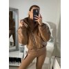 Bunda prošívaná podzimní koženková dámská (S/M ONE SIZE) ITALSKÁ MÓDA IMM21366/DR (Velikost S/M/L, Barva růžová)