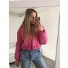 Bunda prošívaná podzimní koženková dámská (S/M ONE SIZE) ITALSKÁ MÓDA IMM21366/DR (Velikost S/M/L, Barva růžová)