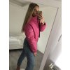 Bunda prošívaná podzimní koženková dámská (S/M ONE SIZE) ITALSKÁ MÓDA IMM21366/DR (Velikost S/M/L, Barva růžová)