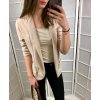 Sako tenké jarní dlouhý rukáv dámské (S/M ONE SIZE) ITALSKÁ MÓDA IMD21189/DR (Velikost S/M/L, Barva bílá)
