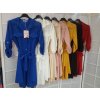 Šaty košilové dlouhý 3/4 rukávem dámské s kapsou tenké (uni s-l) ITALSKá MóDA IM318335/DR (Velikost S/M/L, Barva bílá)