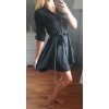 Šaty košilové dlouhý 3/4 rukávem dámské s kapsou tenké (uni s-l) ITALSKá MóDA IM318335/DR (Velikost S/M/L, Barva bílá)