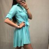 Šaty košilové dlouhý 3/4 rukávem dámské s kapsou tenké (uni s-l) ITALSKá MóDA IM318335/DR (Velikost S/M/L, Barva bílá)