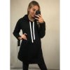 Mikina oversize bavlněná dlouhý rukáv s kapucí dámská (S/M ONE SIZE) ITALSKÁ MÓDA IMWK21064/DR (Velikost S/M/L, Barva hnědá camel)