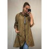 Bunda/Kabát dlouhý rukáv dámská (L/XL ONE SIZE) ITALSKÁ MODA IM4211311/DR (Velikost S/M/L, Barva béžová)