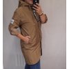 Bunda/Kabát dlouhý rukáv dámská (L/XL ONE SIZE) ITALSKÁ MODA IM4211311/DR (Velikost S/M/L, Barva béžová)