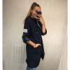 Bunda/Kabát dlouhý rukáv dámská (L/XL ONE SIZE) ITALSKÁ MODA IM4211311/DR (Velikost S/M/L, Barva béžová)