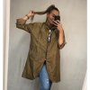 Bunda/Kabát dlouhý rukáv dámská (L/XL ONE SIZE) ITALSKÁ MODA IM4211311/DR (Velikost S/M/L, Barva béžová)
