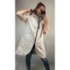 Bunda/Kabát dlouhý rukáv dámská (L/XL ONE SIZE) ITALSKÁ MODA IM4211311/DR (Velikost S/M/L, Barva béžová)