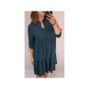 Šaty košilové dlouhý rukáv dámské (M/L ONE SIZE) ITALSKÁ MÓDA IM321524/dr (Velikost M/L, Barva Černá)