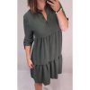 Šaty košilové dlouhý rukáv dámské (M/L ONE SIZE) ITALSKÁ MÓDA IM321524/dr