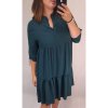 Šaty košilové dlouhý rukáv dámské (M/L ONE SIZE) ITALSKÁ MÓDA IM321524/dr (Velikost M/L, Barva Černá)