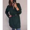 Šaty košilové s páskem dlouhý rukáv dámské (2XL/3XL ONE SIZE) ITALSKÁ MÓDA IM321525/DR (Velikost 2XL/3XL, Barva Černá)