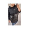 Mikina oversize balvněná dlouhý rukáv s kapucí dámská koženka (XL/2XL ONE SIZE) ITALSKÁ MÓDA IMW21047/DR (Velikost XL/2XL, Barva Černá)
