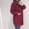 Kabát flaušový beránek dámský (L/XL ONE SIZE) ITALSKá MóDA IM321595/DR