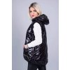 Vesta s kapucí dámská nadrozměr (2XL-4XL) TURECKÁ MODA IMLI21060/DR (Velikost 2XL, Barva Černá)