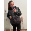 Vesta s kapucí dámská nadrozměr (2XL-4XL) TURECKÁ MODA IMLI21060/DR (Velikost 2XL, Barva Černá)