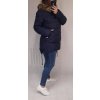 Bunda/Kabát zimní dámská nadrozměr (3XL-7XL) POLSKÁ  MÓDA MTN21759BL/DR (Velikost 3XL, Barva modrá)