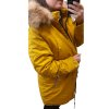 Bunda/Kabát parka zimní dámská nadrozměr (XL-7XL) POLSKÁ  MÓDA HKW21A-BIG949/DR (Velikost XL, Barva žlutá)