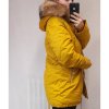 Bunda/Kabát parka zimní dámská nadrozměr (XL-7XL) POLSKÁ  MÓDA HKW21A-BIG949/DR (Velikost XL, Barva žlutá)