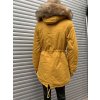 Bunda/Kabát parka zimní dámská nadrozměr (XL-7XL) POLSKÁ  MÓDA HKW21A-BIG949/DR (Velikost XL, Barva žlutá)