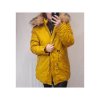 Bunda/Kabát parka zimní dámská nadrozměr (XL-7XL) POLSKÁ  MÓDA HKW21A-BIG949/DR (Velikost XL, Barva žlutá)
