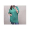 Tunika prodloužená oversize krátký rukáv dámská (L/XL ONE SIZE) ITALSKÁ MÓDA IM722017/DR (Velikost S/M/L, Barva zelená)