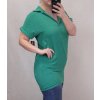 Tunika košilová krátký rukáv dámská nadrozměr (XL/2XL ONE SIZE) ITALSKÁ MÓDA IMJ22006/DR (Velikost XL/2XL, Barva zelená)
