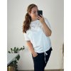 Tričko/tunika krátký rukáv dámská nadrozměr (XL/2XL ONE SIZE) ITALSKá MóDA IM422250/DR (Velikost XL/2XL, Barva Černá)