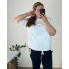 Tričko/tunika krátký rukáv dámská nadrozměr (XL/2XL ONE SIZE) ITALSKá MóDA IM422250/DR (Velikost XL/2XL, Barva Černá)