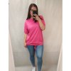 Tričko/tunika krátký rukáv dámská nadrozměr (XL/2XL ONE SIZE) ITALSKá MóDA IM422250/DR (Velikost XL/2XL, Barva Černá)