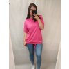 Tričko/tunika krátký rukáv dámská nadrozměr (XL/2XL ONE SIZE) ITALSKá MóDA IM422250/DR (Velikost XL/2XL, Barva Černá)