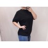 Tričko/tunika krátký rukáv dámská nadrozměr (XL/2XL ONE SIZE) ITALSKá MóDA IM422250/DR (Velikost XL/2XL, Barva Černá)
