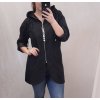 Kabát Bunda prodloužená šusťáková dámská (L/XL ONE SIZE) ITALSKá MóDA  IMC21919/DR (Velikost S/M/L, Barva Černá)