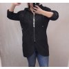 Kabát Bunda prodloužená šusťáková dámská (L/XL ONE SIZE) ITALSKá MóDA  IMC21919/DR (Velikost S/M/L, Barva Černá)