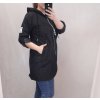 Kabát Bunda prodloužená šusťáková dámská (L/XL ONE SIZE) ITALSKá MóDA  IMC21919/DR (Velikost S/M/L, Barva Černá)