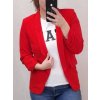 Sako tenké jarní dlouhý rukáv dámské (S/M ONE SIZE) ITALSKÁ MÓDA IMD21755/DR (Velikost S/M/L, Barva červená)