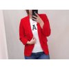 Sako tenké jarní dlouhý rukáv dámské (S/M ONE SIZE) ITALSKÁ MÓDA IMD21755/DR (Velikost S/M/L, Barva červená)