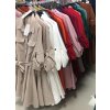 Šaty elegantní košilové 3/4 dlouhý rukáv dámské (UNI S/M) ITALSKÁ MÓDA IMM20817/DR (Velikost S/M/L, Barva tmavě béžová)