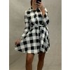 Šaty košilové dlouhý rukáv dámské (UNI S/M) ITALSKÁ MÓDA IMM20816/DR (Velikost S/M/L, Barva Černá)