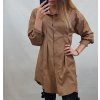Šaty košilové košile zúžená prodloužená dlouhý rukáv dámské (S/M ONE SIZE) ITALSKÁ MÓDA IMM20267/DR (Velikost S/M/L, Barva tmavě béžová)