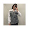 Košile dlouhý rukáv dámská (S/M ONE SIZE) ITALSKÁ MÓDA IMM21282/DR (Velikost S/M/L, Barva Černá)